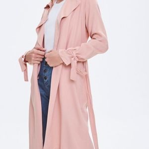 Forever 21 pink open front duster jacket